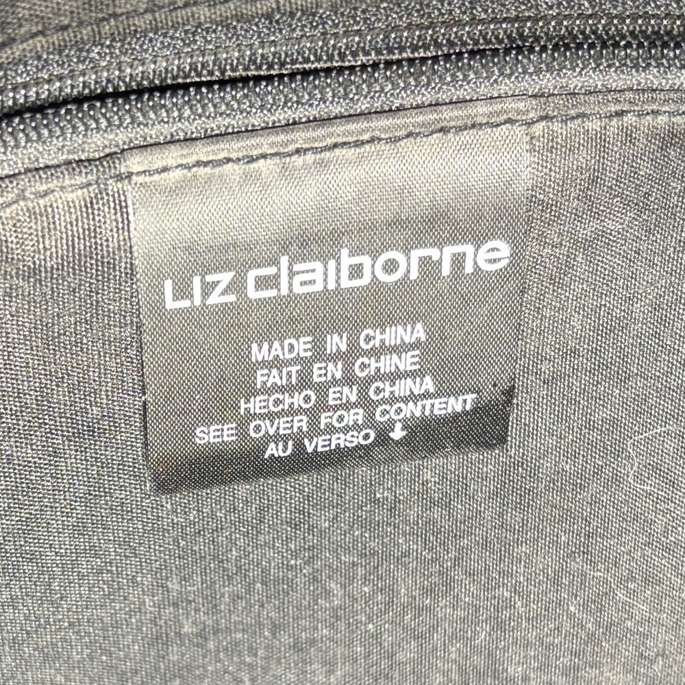 Liz Claiborne  Black Tote Bag with Double Handles - Picture 6 of 6